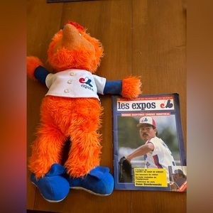 Montreal Expos plush and magazine